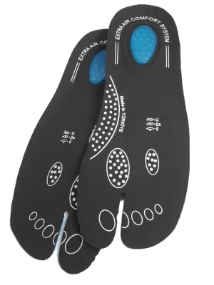 Tabi Orthopedic Leather Insoles for Split-Toe Shoes, Extra Gel Comfort System for Traditional Japanese Shoes, Jika Tabi Boots, Tabi Pumps and all type of Tabis, Handmade Japanese Gift (41EU)