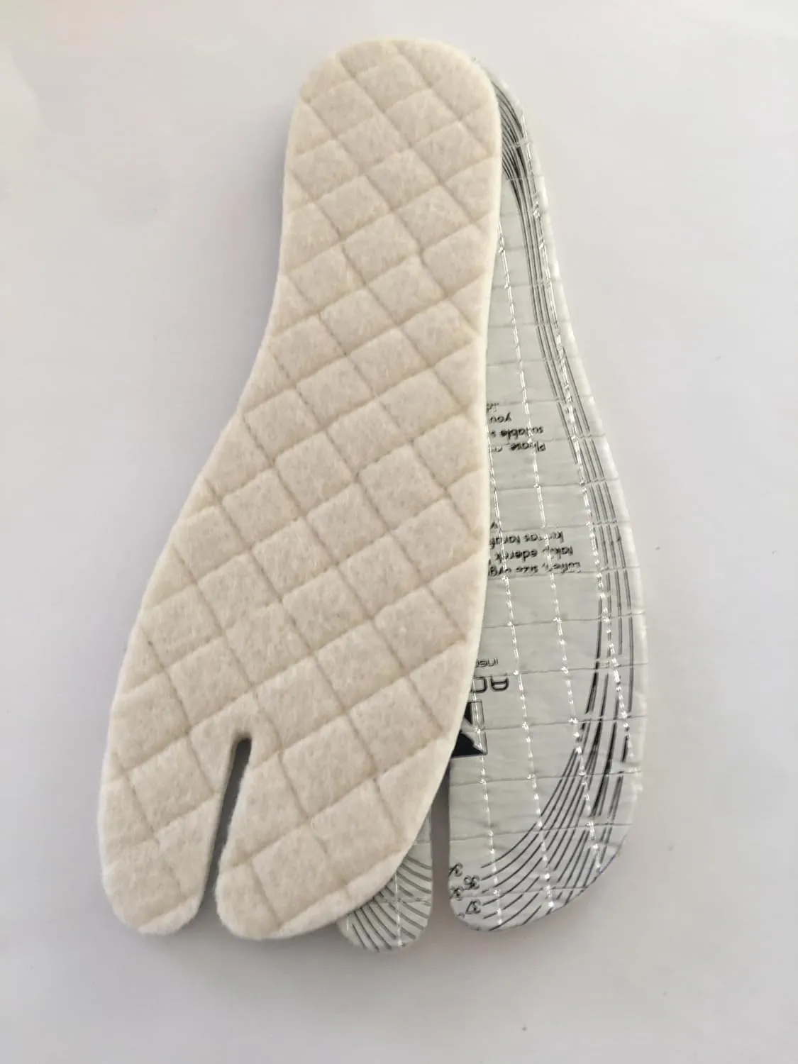 Tabi Wool Insoles for Split-Toe Jika Tabi Boots and Traditional Japanese Shoes (42EU)