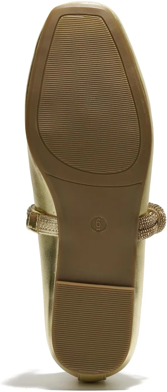 Tammy Cape Robbin Ballet Flats - Comfortable Rhinestone Dressy Shoes