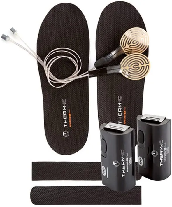 Therm-ic 1 Pair Ultra Warm Long Lasting Insole Set Heat Flat   1 Pair of C-Pack 1700 B Bluetooth Batteries Boot Heaters