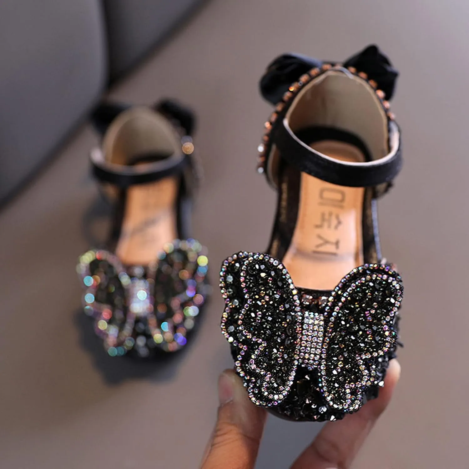 Toddler Girls Mary Janes Shoe Low Heel Ballet Flat Mary Jane Heels Princess Bow Party Wedding Pumps Shoes First Steps