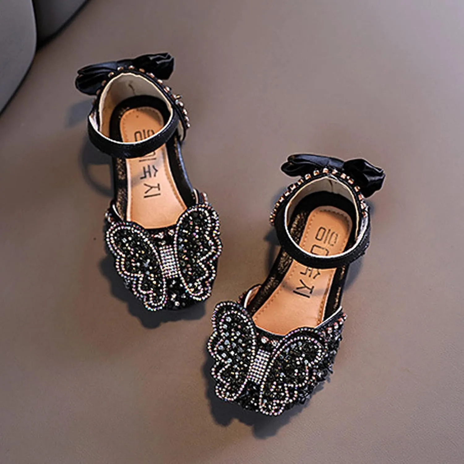 Toddler Girls Mary Janes Shoe Low Heel Ballet Flat Mary Jane Heels Princess Bow Party Wedding Pumps Shoes First Steps