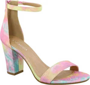 TOP MODA Hannah-1 Ankle Strap Dressy High Heel Sandal, Non-slip Sole, For Wedding, Party, Prom, Evening Wear, or Any Occasion, Sleek Style Block Heel Sandals