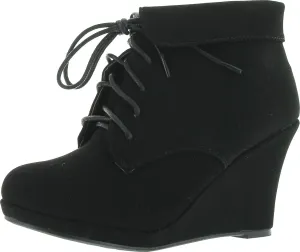 TOP Moda Womens Ankle Boots Chunky Stacked Mid Heel Elastic Chelsea