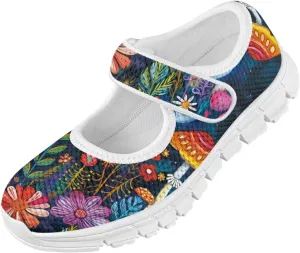 Trippy Mushroom Print Kids Mary Janes Shoes Non Slip Flower Girl Shoes School Sneakers Dress Shoes