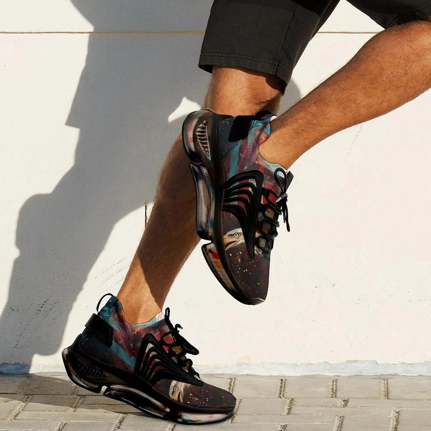 U.S. 4th of July Memorial Day Independence Day Men's Tennis Shoes Fashion Athletic Sneakers for Sport Walking Running Workout