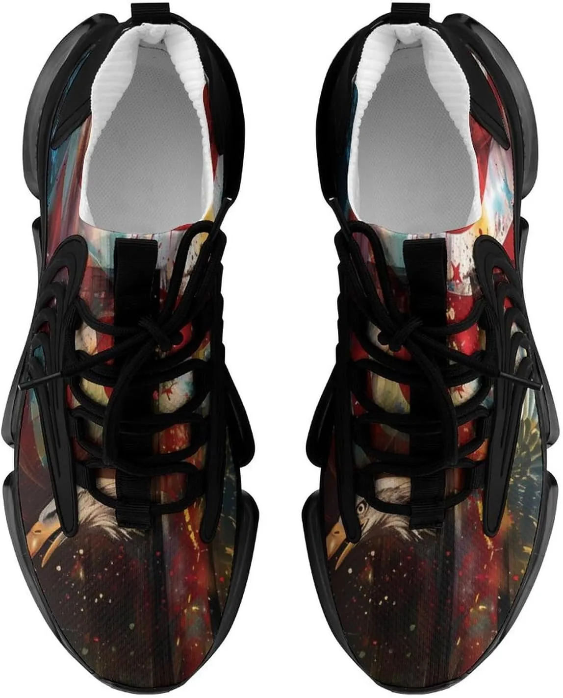 U.S. 4th of July Memorial Day Independence Day Men's Tennis Shoes Fashion Athletic Sneakers for Sport Walking Running Workout