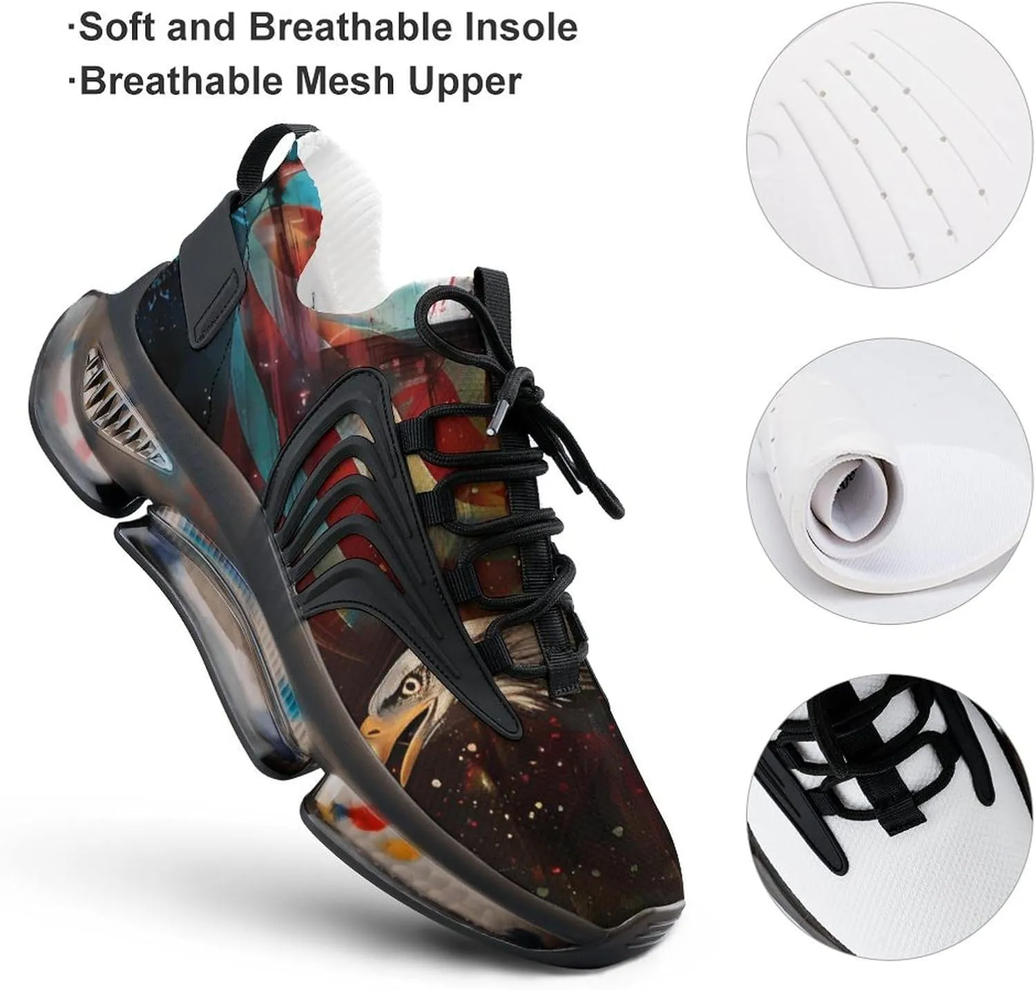 U.S. 4th of July Memorial Day Independence Day Men's Tennis Shoes Fashion Athletic Sneakers for Sport Walking Running Workout