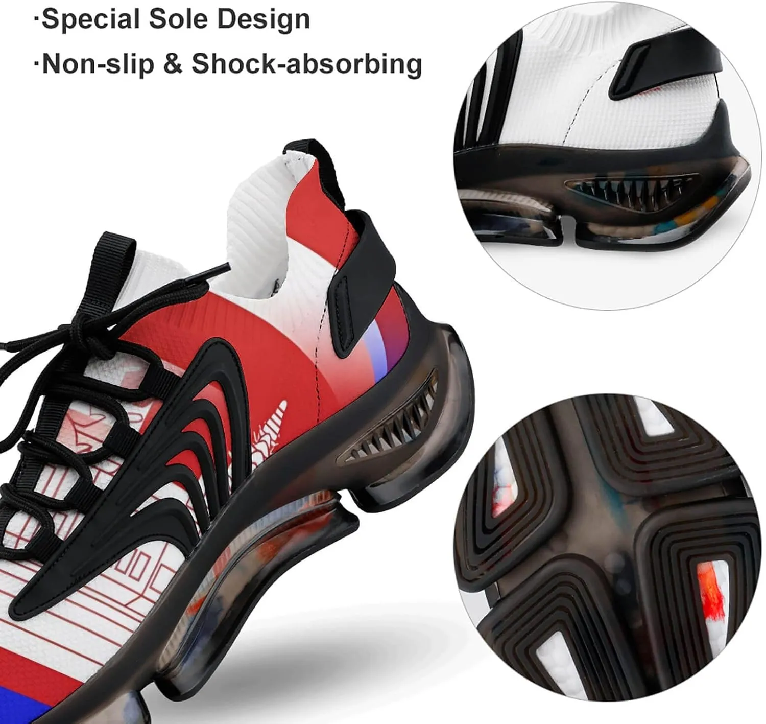U.S. Cambodian Flag Men's Tennis Shoes Fashion Athletic Sneakers for Sport Walking Running Workout