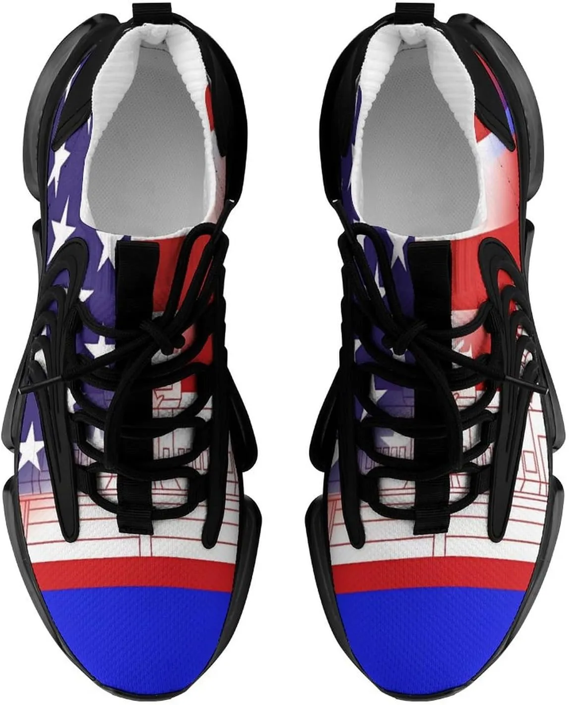 U.S. Cambodian Flag Men's Tennis Shoes Fashion Athletic Sneakers for Sport Walking Running Workout