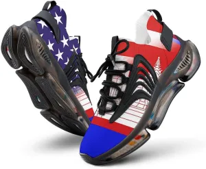 U.S. Cambodian Flag Men's Tennis Shoes Fashion Athletic Sneakers for Sport Walking Running Workout