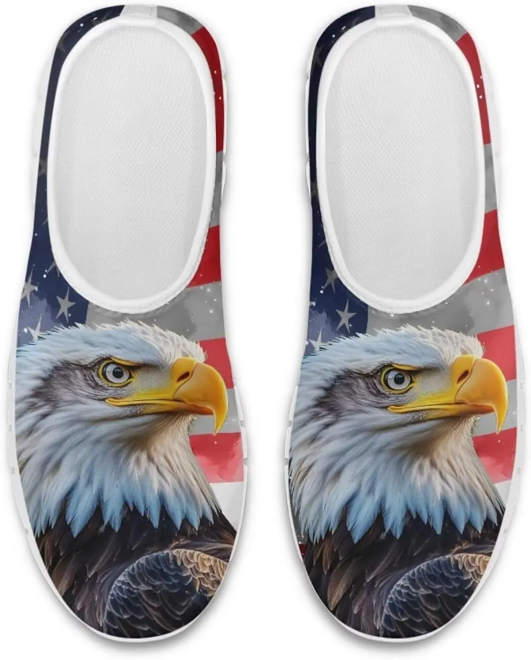 USA Flag Print Men Slip on Walking Shoes Sock Shoe Women Mesh Casual Fashion Tennis Running Sneakers Non Slip Tennis Patriots Sneakers Workout