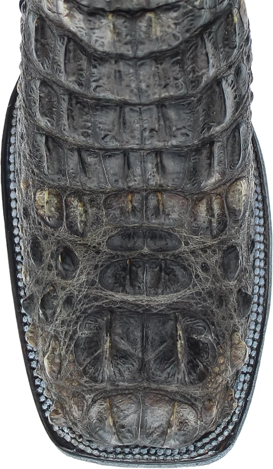 Vaccari Men's Alexander Genuine Natural Alligator Head Cut Broad Square Toe Western Cowboy Boots