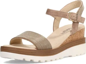 VANELi Womens Cedra Metallic Rhinestone Casual Sandals Casual Mid Heel 2-3" - Brown