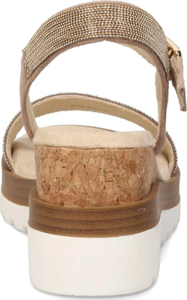 VANELi Womens Cedra Metallic Rhinestone Casual Sandals Casual Mid Heel 2-3" - Brown