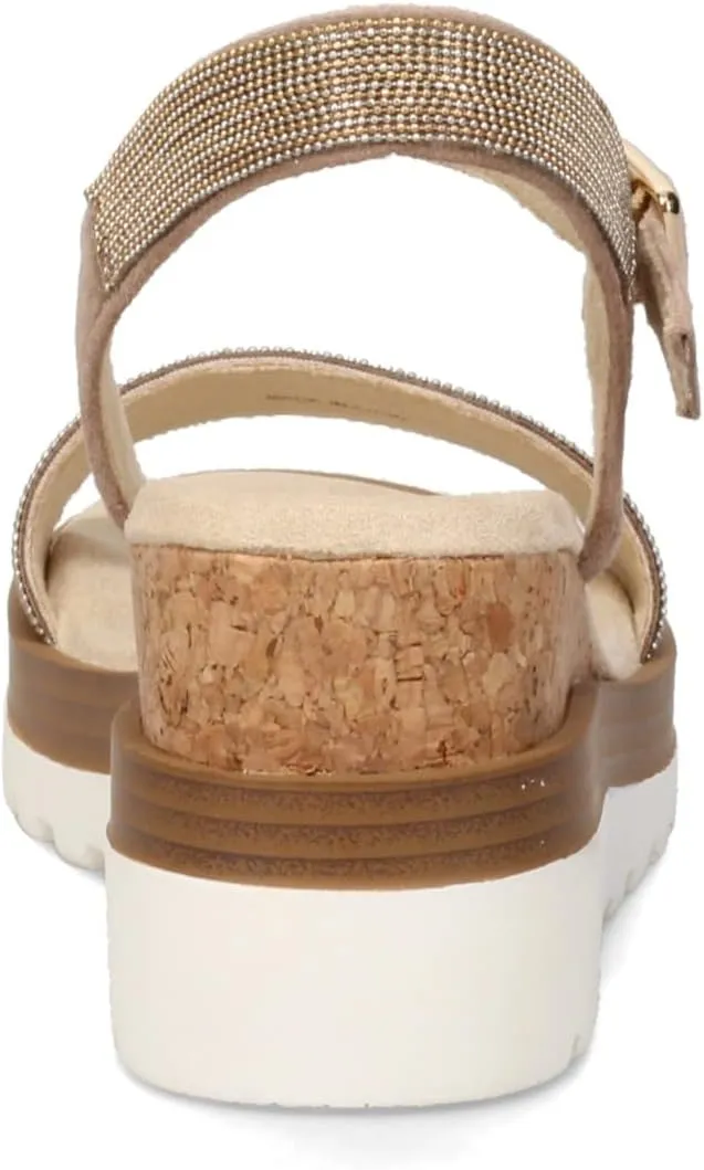 VANELi Womens Cedra Metallic Rhinestone Casual Sandals Casual Mid Heel 2-3" - Brown