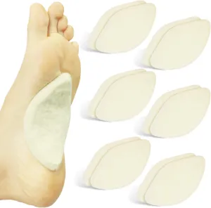 ViveSole Arch Supports for Women & Men (12 Pack) - Felt Insert with Adhesive - Foot Pads for Shoes, Sandals, Flip Flops, Boots, High Heels, Flat Feet, High Arches, and Plantar Fasciitis