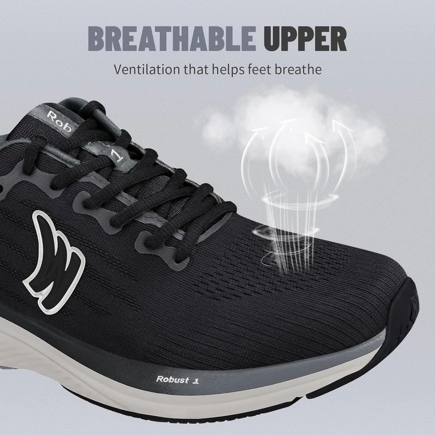 Walking Shoes for Men for Plantar Fasciitis, Arch Support Shoes Men with Wide Toe Box, Non-Slip Men Orthopedic Sneakers for Heel Pain Relief