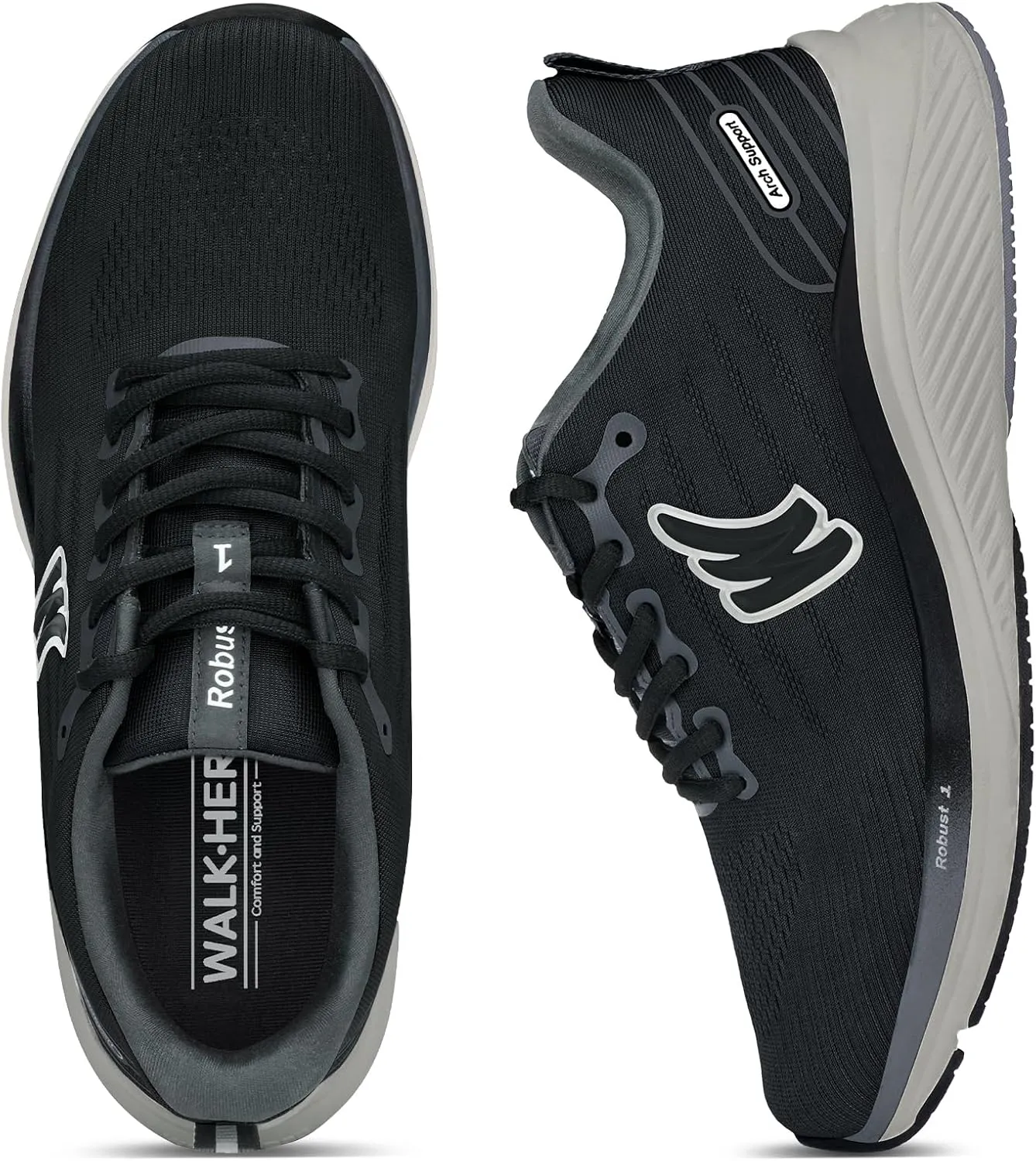 Walking Shoes for Men for Plantar Fasciitis, Arch Support Shoes Men with Wide Toe Box, Non-Slip Men Orthopedic Sneakers for Heel Pain Relief
