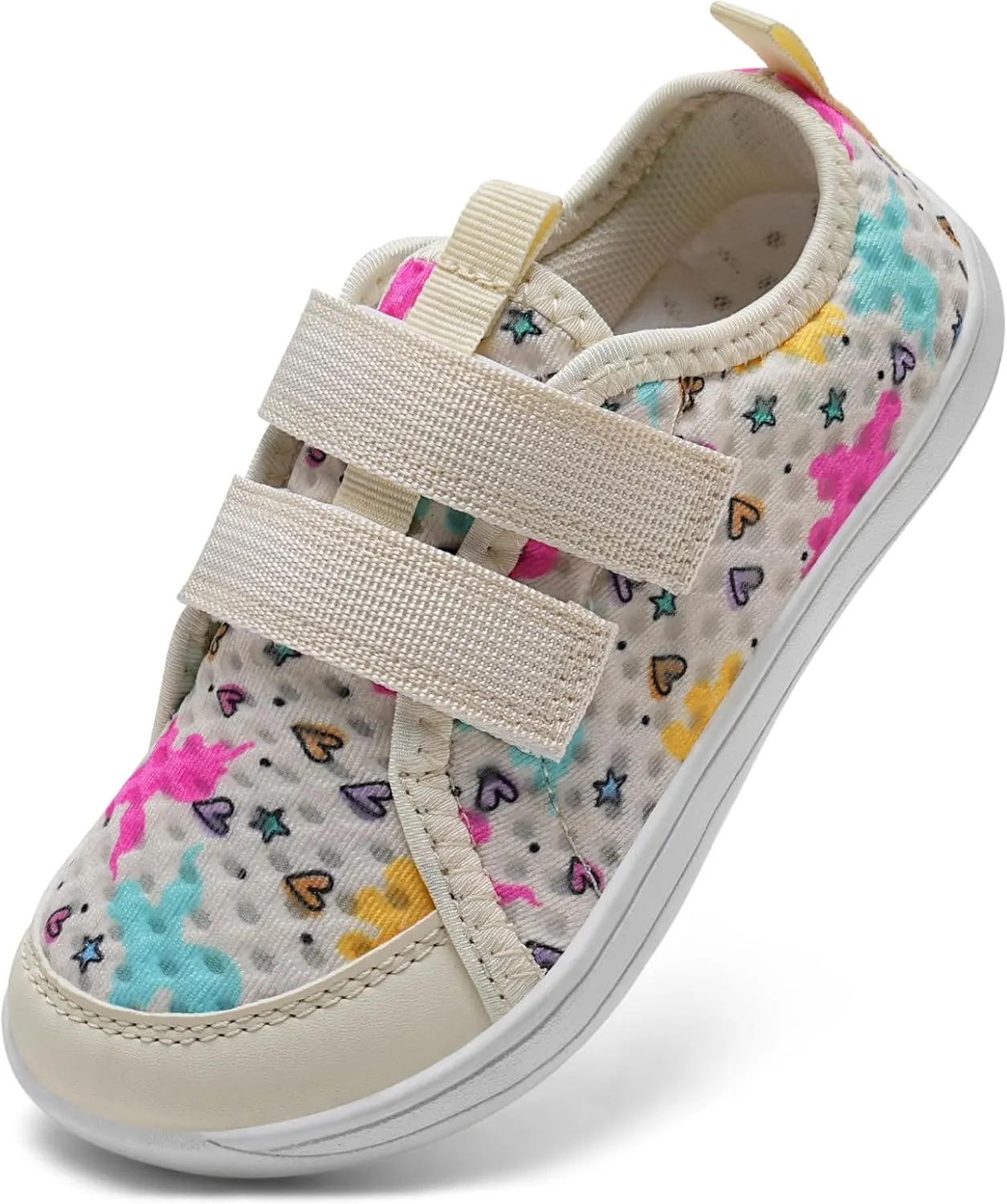 WateLves Wide Toddler Water Shoes Kids Barefoot Beach Swim Aqua Shoes Boys Girls Breathable Mesh Walking Hook and Loop Sneakers