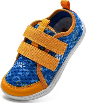 WateLves Wide Toddler Water Shoes Kids Barefoot Beach Swim Aqua Shoes Boys Girls Breathable Mesh Walking Hook and Loop Sneakers