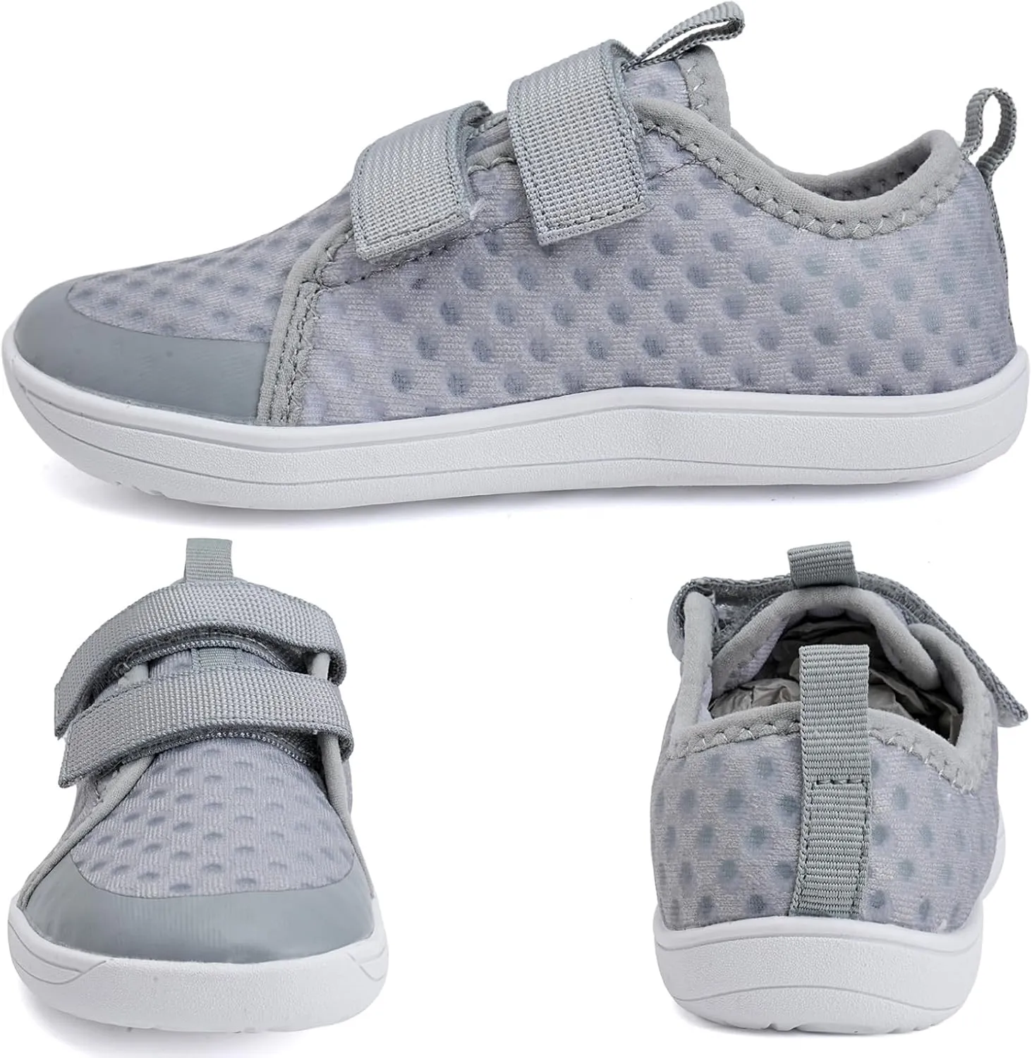 WateLves Wide Toddler Water Shoes Kids Barefoot Beach Swim Aqua Shoes Boys Girls Breathable Mesh Walking Hook and Loop Sneakers