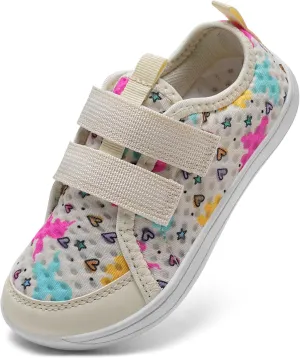 WateLves Wide Toddler Water Shoes Kids Barefoot Beach Swim Aqua Shoes Boys Girls Breathable Mesh Walking Hook and Loop Sneakers