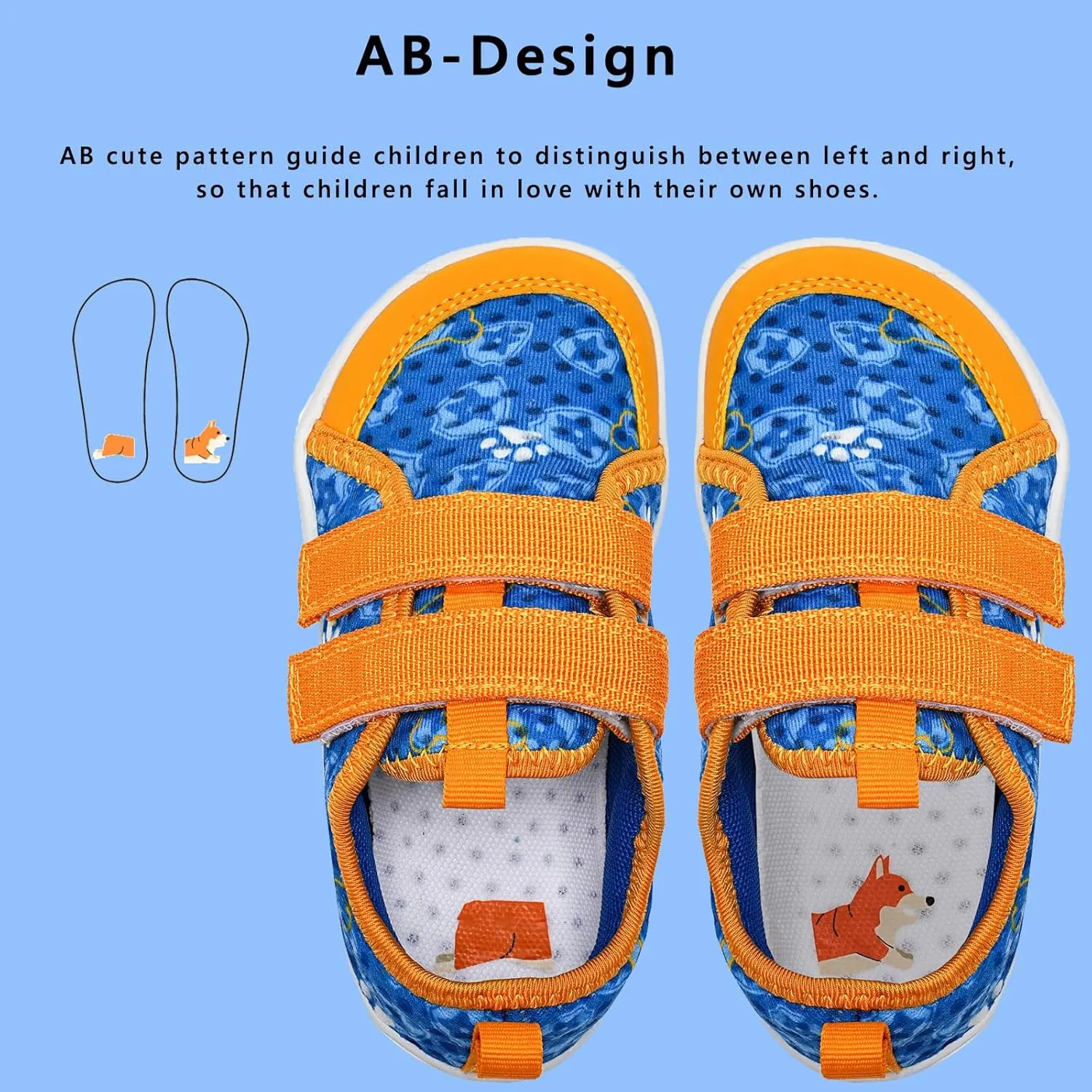 WateLves Wide Toddler Water Shoes Kids Barefoot Beach Swim Aqua Shoes Boys Girls Breathable Mesh Walking Hook and Loop Sneakers