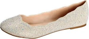 Women's Baba-54 Sparkly Crystal Rhinestone Ballet Flats