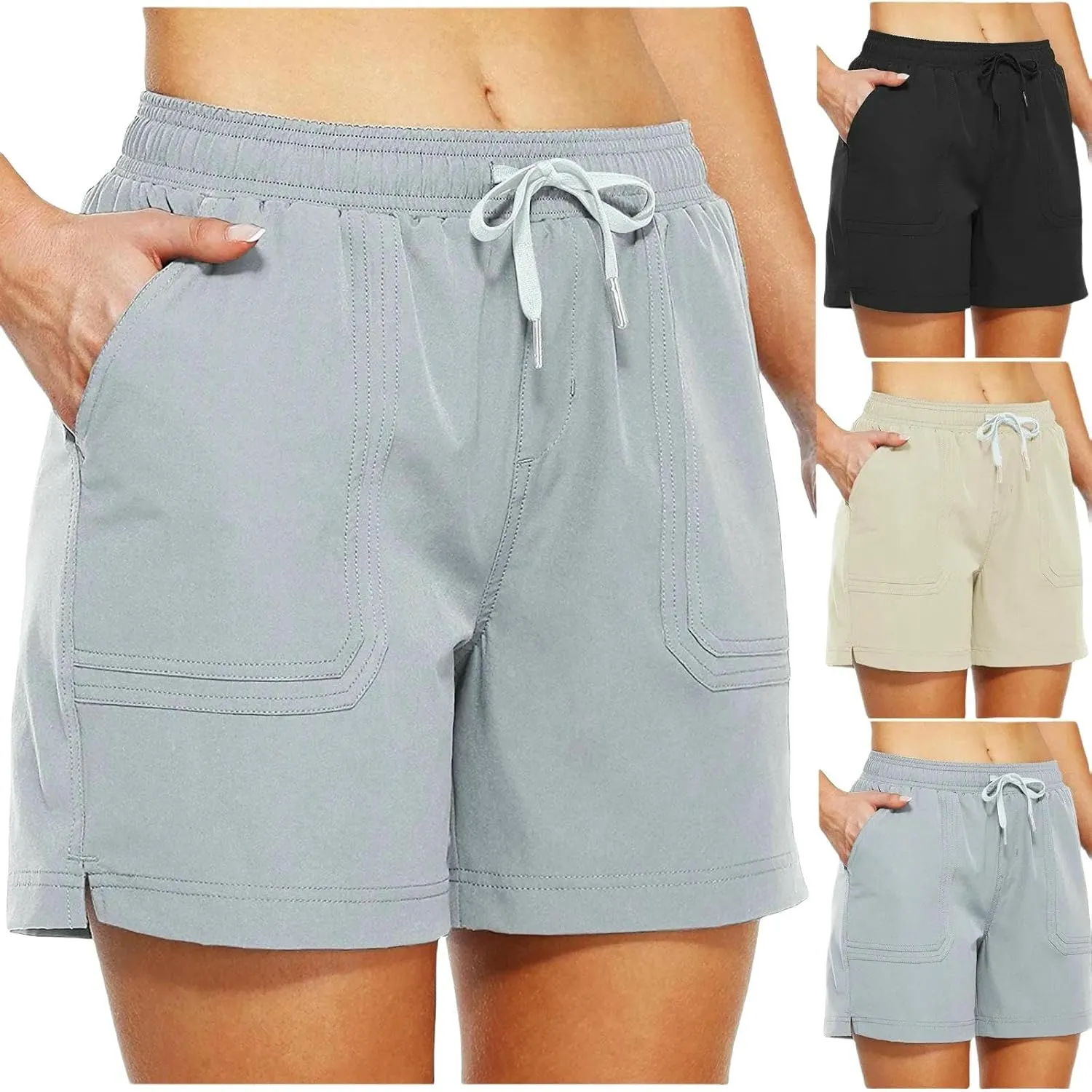 Womens Casual Women Summer Gym Yoga Outdoor Hiking Cycling Shorts Large Size Quick Dry Cargo Shorts