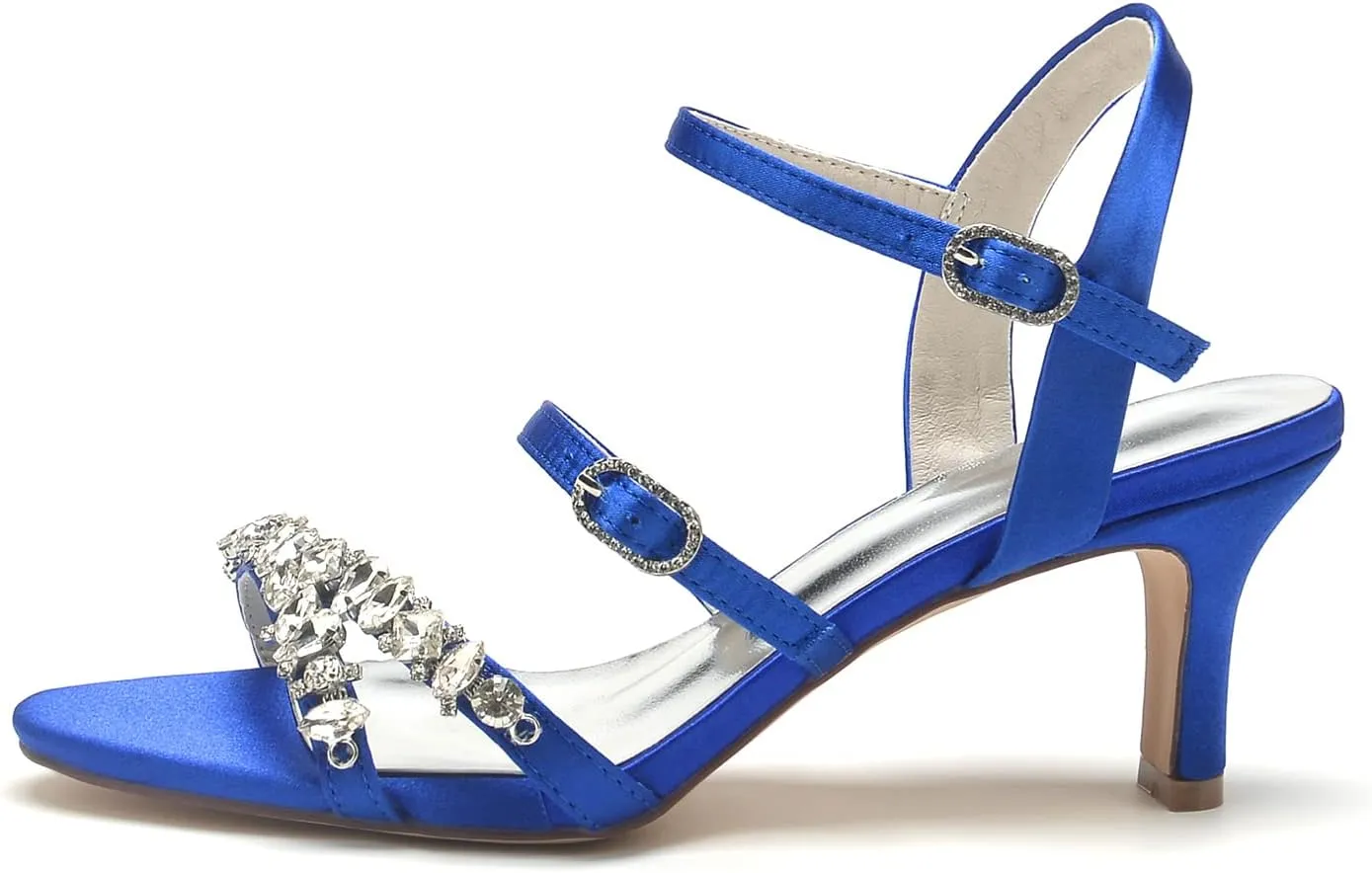 Women's Crystal Wedding Shoes Low Kitten Heels Pumps Evening Party Dress Shoes for Women Summer Sandals