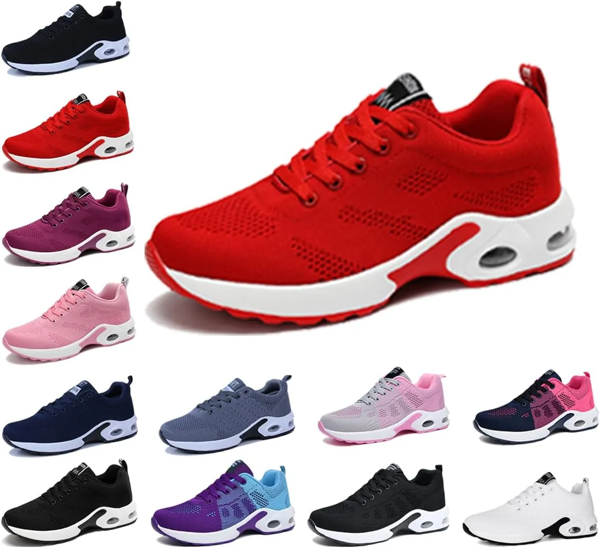 Womens Fashion Light Weight Air Sports Walking Sneakers Breathable Gym Jogging Running Tennis Shoes