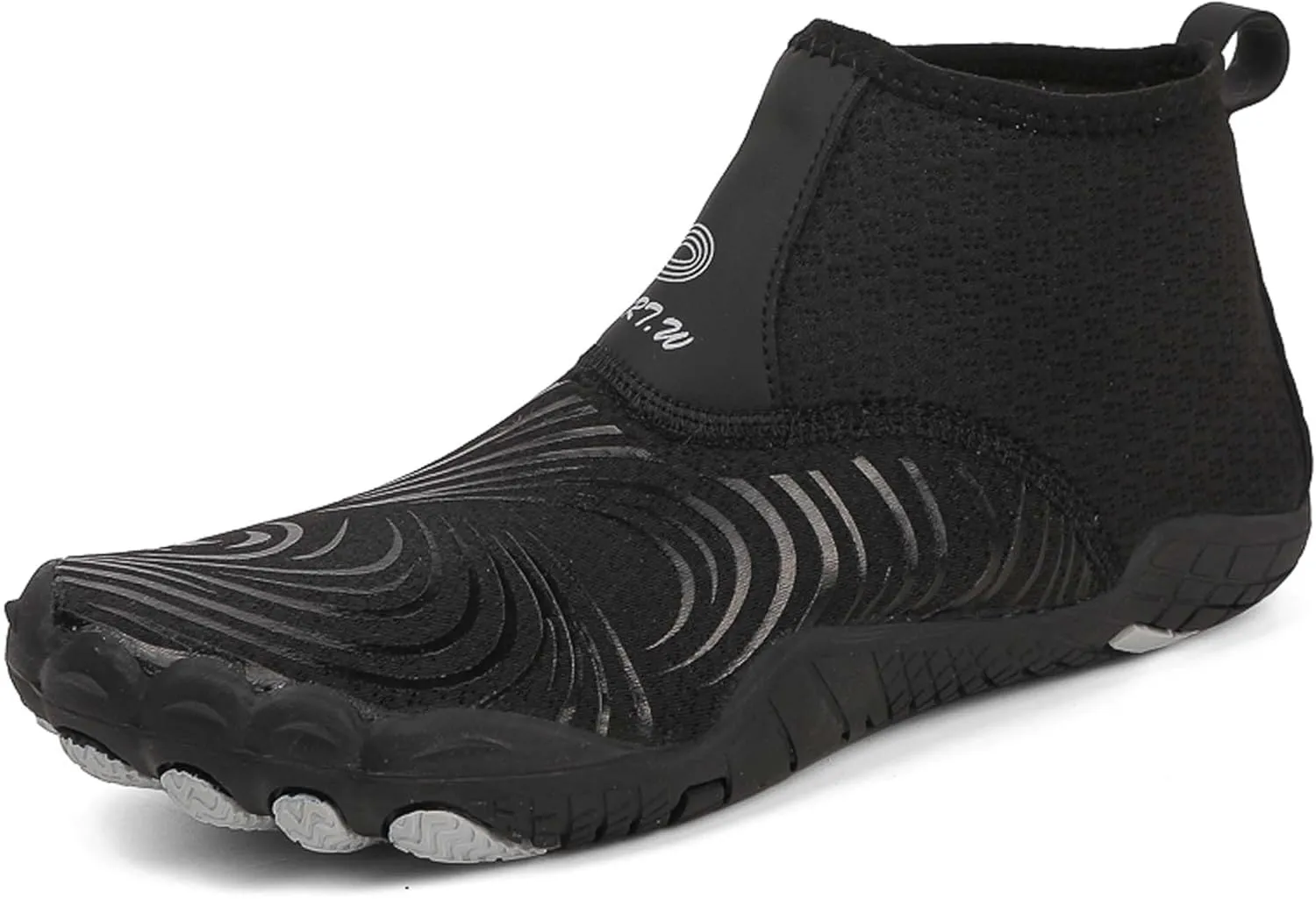 Women's Men's High Top Water Shoes, Quick Dry Breathable Stretch Lightweight Mesh Fabric, Rubber Drainage Sole, Indoor Sneakers, Barefoot Water Shoes