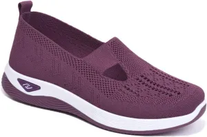 Women's Orthopedic Athletic Walking Shoes Slip On Casual Moderatearch Support Mesh-Comfortable Workout Sneakers