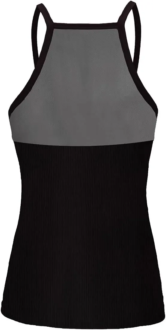 Womens Sexy Tank Cami Top Slim Knit Ribbed Racerback Blouses Low Cut Bodycon Party Shirt