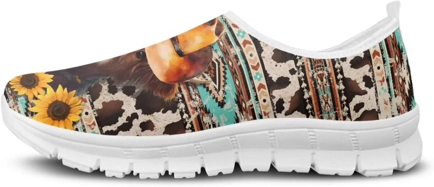 Womens Walking Shoes Tribal Animals Print Men Breathe Mesh Running Shoes Sock Sneakers Slip On Fashion Non Slip Tennis Sneakers