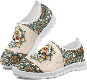 Womens Walking Shoes Tribal Animals Print Men Breathe Mesh Running Shoes Sock Sneakers Slip On Fashion Non Slip Tennis Sneakers