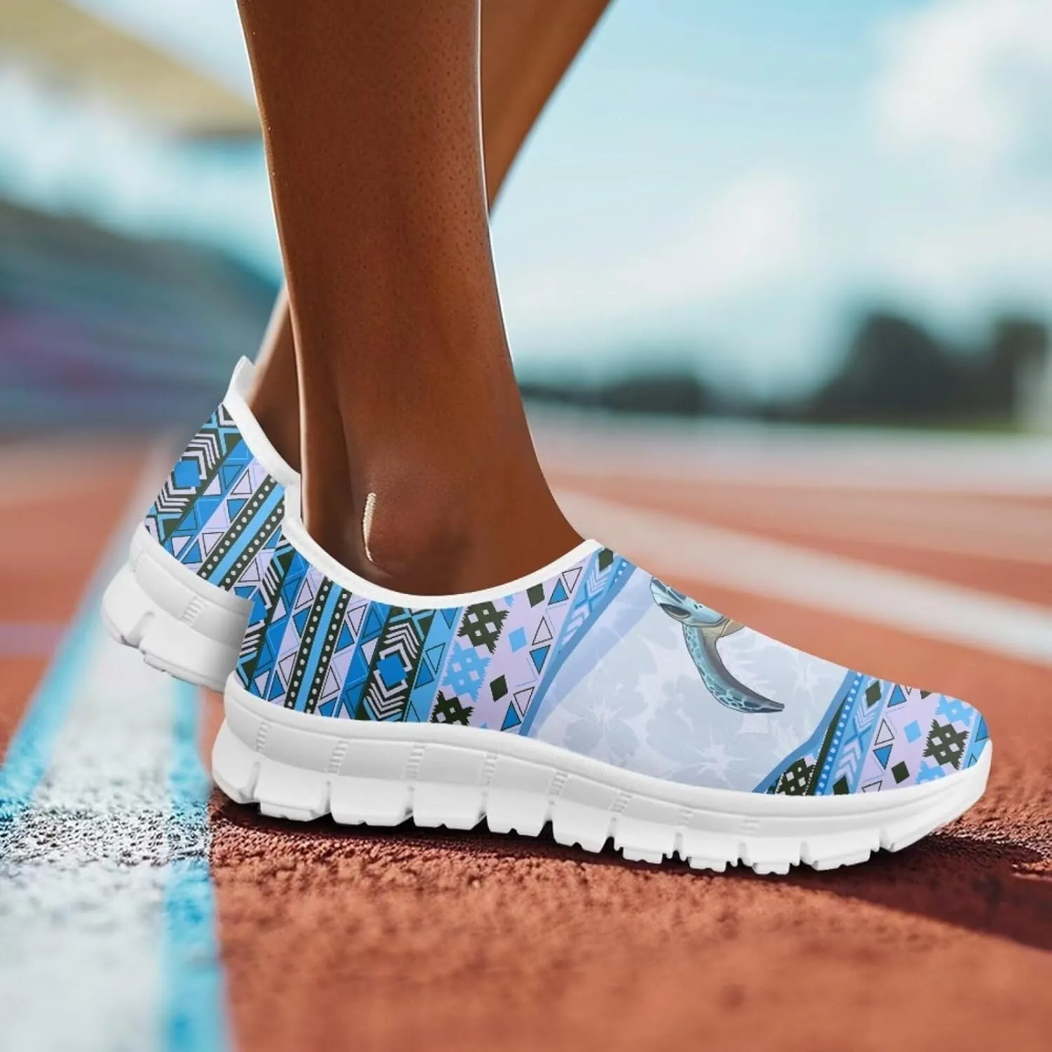 Womens Walking Shoes Tribal Animals Print Men Breathe Mesh Running Shoes Sock Sneakers Slip On Fashion Non Slip Tennis Sneakers
