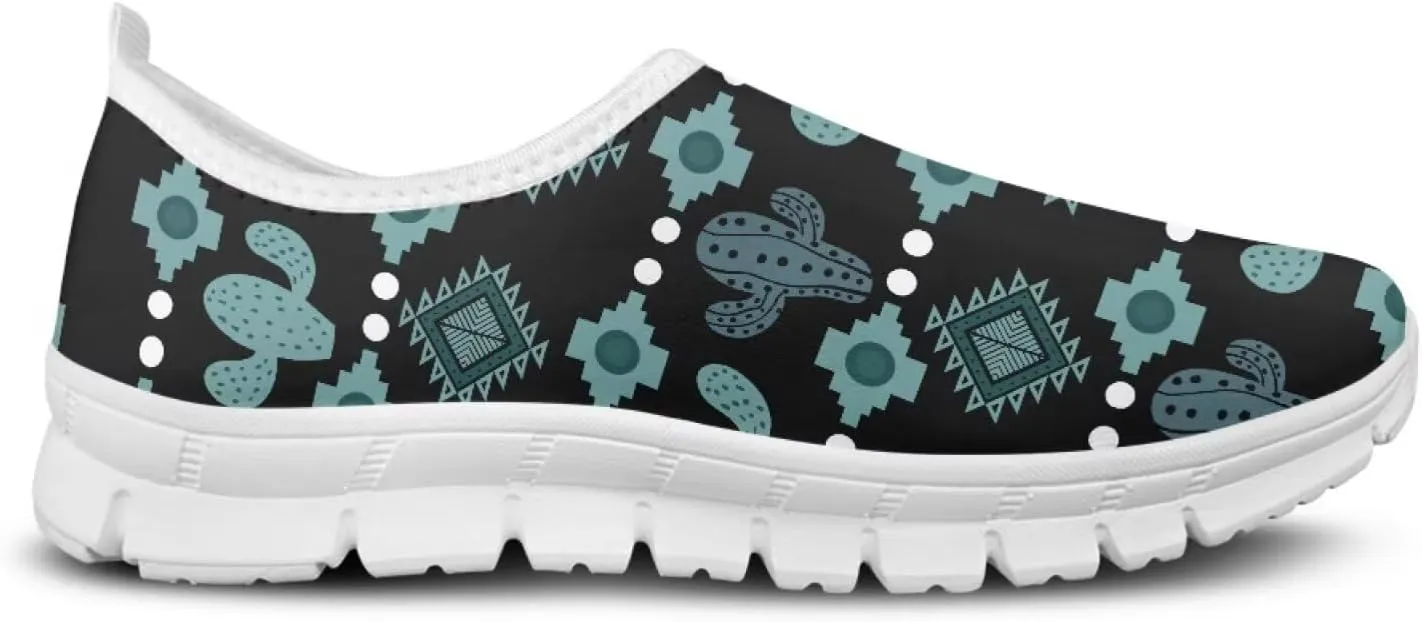 Womens Walking Shoes Tribal Animals Print Men Breathe Mesh Running Shoes Sock Sneakers Slip On Fashion Non Slip Tennis Sneakers