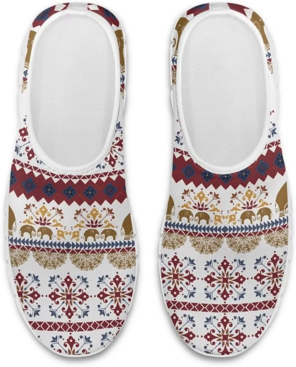 Womens Walking Shoes Tribal Animals Print Men Breathe Mesh Running Shoes Sock Sneakers Slip On Fashion Non Slip Tennis Sneakers