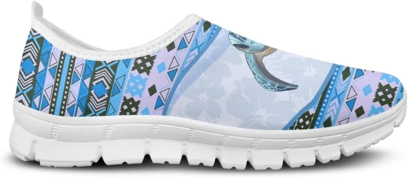 Womens Walking Shoes Tribal Animals Print Men Breathe Mesh Running Shoes Sock Sneakers Slip On Fashion Non Slip Tennis Sneakers