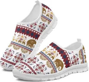 Womens Walking Shoes Tribal Animals Print Men Breathe Mesh Running Shoes Sock Sneakers Slip On Fashion Non Slip Tennis Sneakers