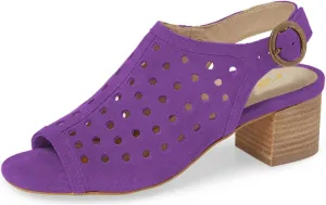 YDN Women Classic Peep Toe Stacked Low Heel Office Pumps Slip on Slingabck Sandals Shoes