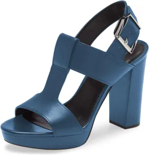 YDN Women T-Strap Stacked Chunky High Heel Ankle Strap Platform Sandals Open Toe Slingback Buckled Dress Summer Office Party Shoes
