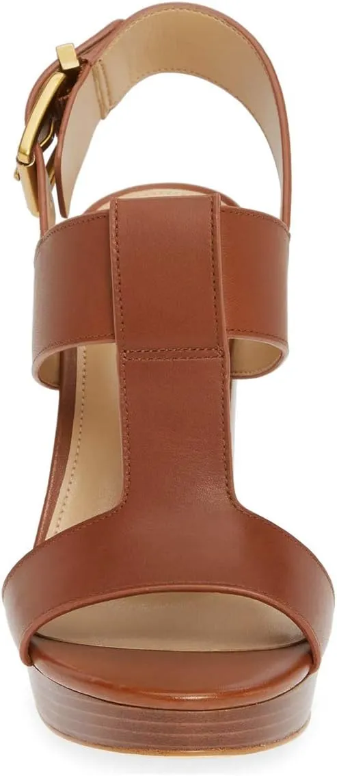 YDN Women T-Strap Stacked Chunky High Heel Ankle Strap Platform Sandals Open Toe Slingback Buckled Dress Summer Office Party Shoes