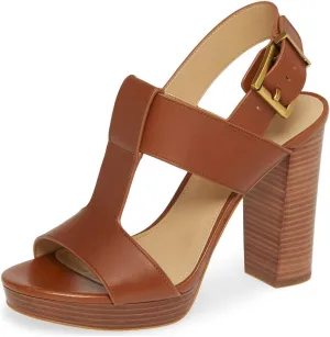 YDN Women T-Strap Stacked Chunky High Heel Ankle Strap Platform Sandals Open Toe Slingback Buckled Dress Summer Office Party Shoes