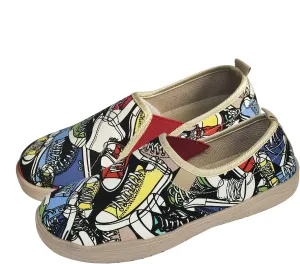 YunPeng Women's Casual Slip On Travel Walking Flat Shoes Fashion Lightweight Painted Art Walking Comfort Loafers