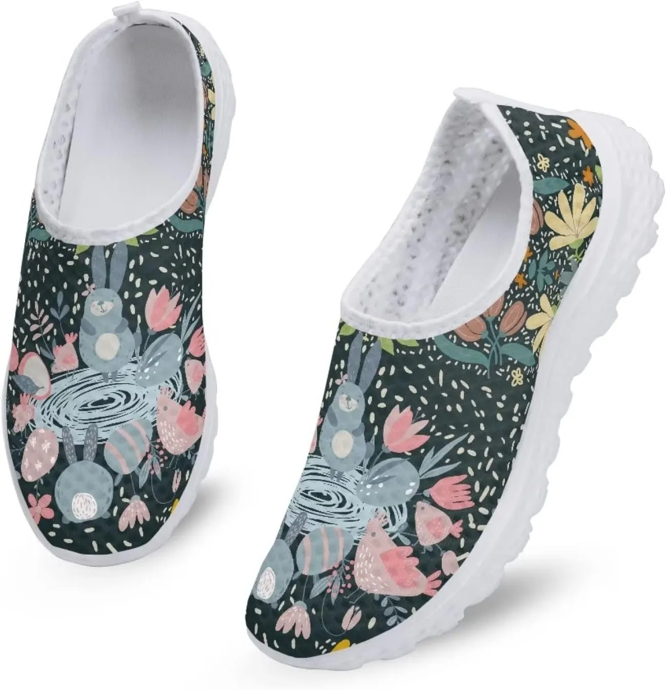 Yzaoxia Sneakers for Women Size 5.5-11.5 Slip on Running Shoes Teen Girls Outdoor Athletic Tennis Shoes