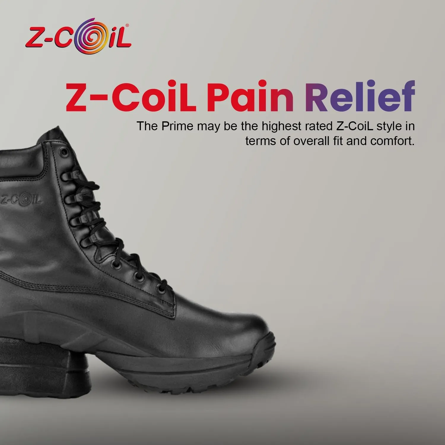 Z-CoiL Men’s Prime Pain Relief Boot, Enclosed CoiL, Safety Toe