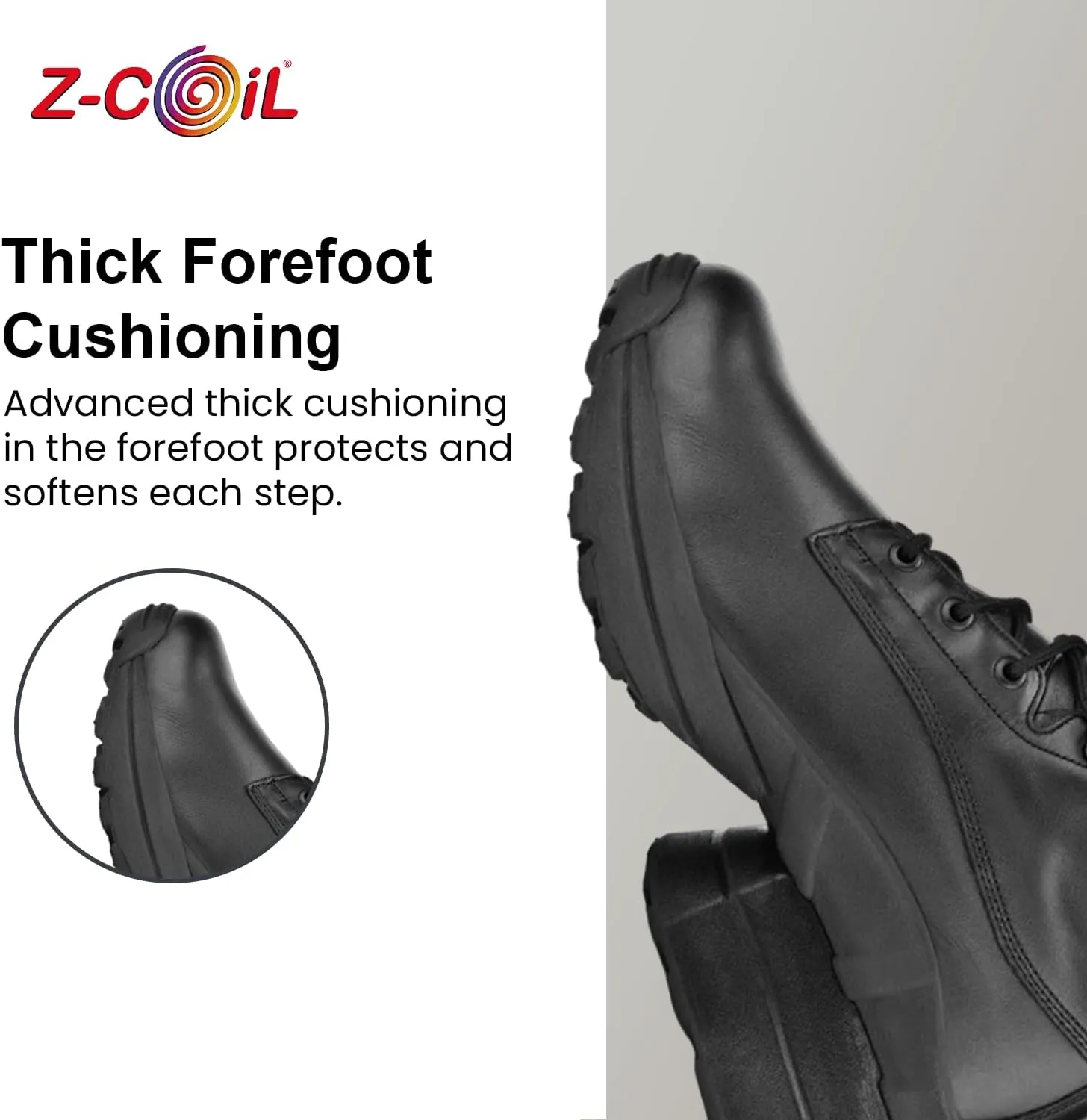 Z-CoiL Men’s Prime Pain Relief Boot, Enclosed CoiL, Safety Toe